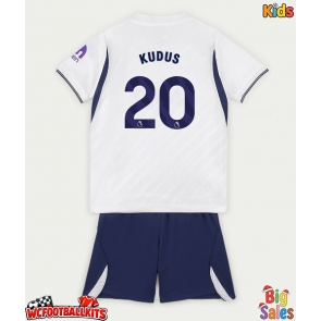 Tottenham Hotspur Mohammed Kudus #20 Replica Home Stadium Kit for Kids 2026-27 Short Sleeve (+ pants)
